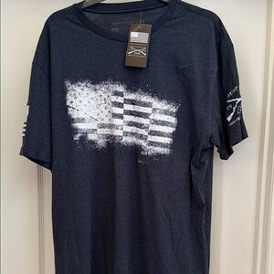 Men's Grunt Style Navy Graphic Flag T-Shirt